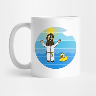 Jesus Walking On Water Christian Funny Mug